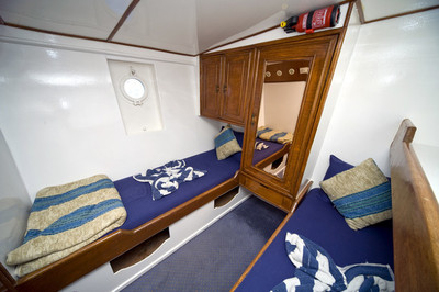 Dubbele cabine op King Snefro 3 Liveaboard duiken motorjacht in Sharm el Sheikh Egypte