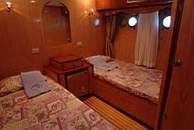 Dubbele cabine op M/Y Spirit of Folk Liveaboard duiken motorjacht in Marsa Alam Egypte